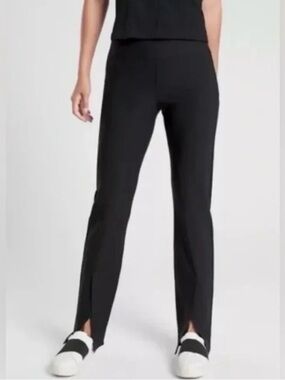 Athleta Women's Size 16 Black Interstellar Tight Split Hem Stretch UPF50+ Pants